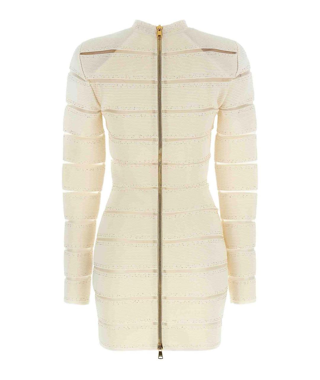 BALMAIN Белое вискозное повседневное платье, фото 2