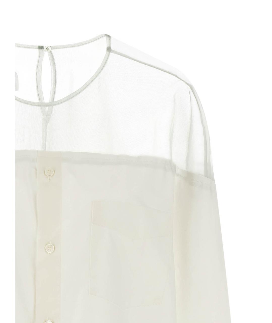 MM6 MAISON MARGIELA Белая хлопковая рубашка, фото 3