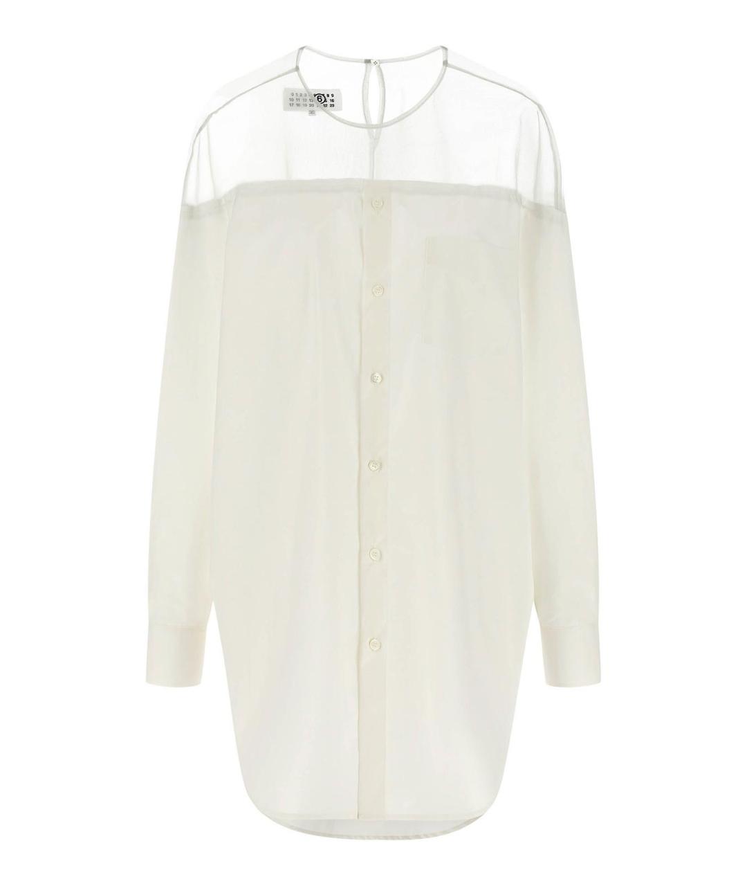 MM6 MAISON MARGIELA Белая хлопковая рубашка, фото 1