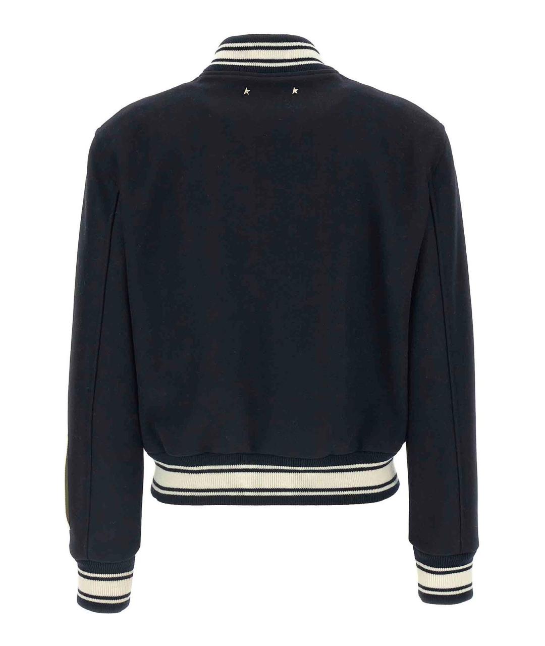GOLDEN GOOSE DELUXE BRAND Темно-синяя шерстяная куртка, фото 2