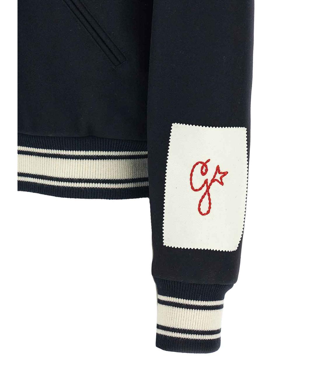 GOLDEN GOOSE DELUXE BRAND Темно-синяя шерстяная куртка, фото 4