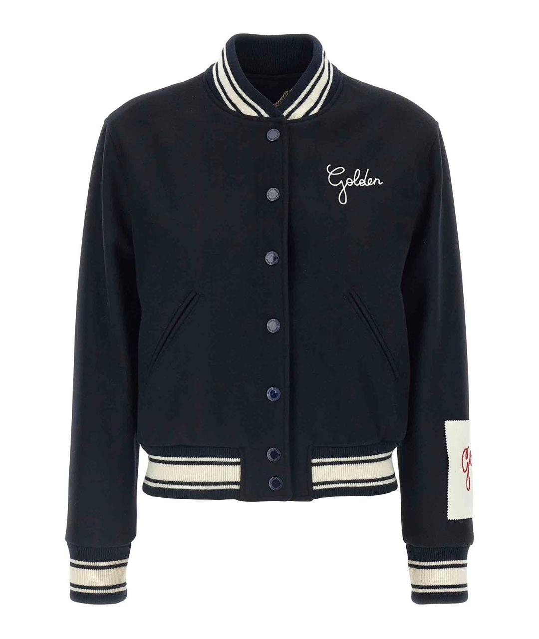 GOLDEN GOOSE DELUXE BRAND Темно-синяя шерстяная куртка, фото 1