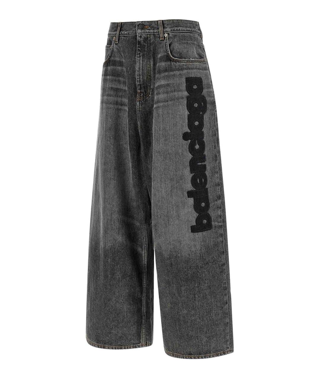 BALENCIAGA Серые хлопковые прямые джинсы, фото 3