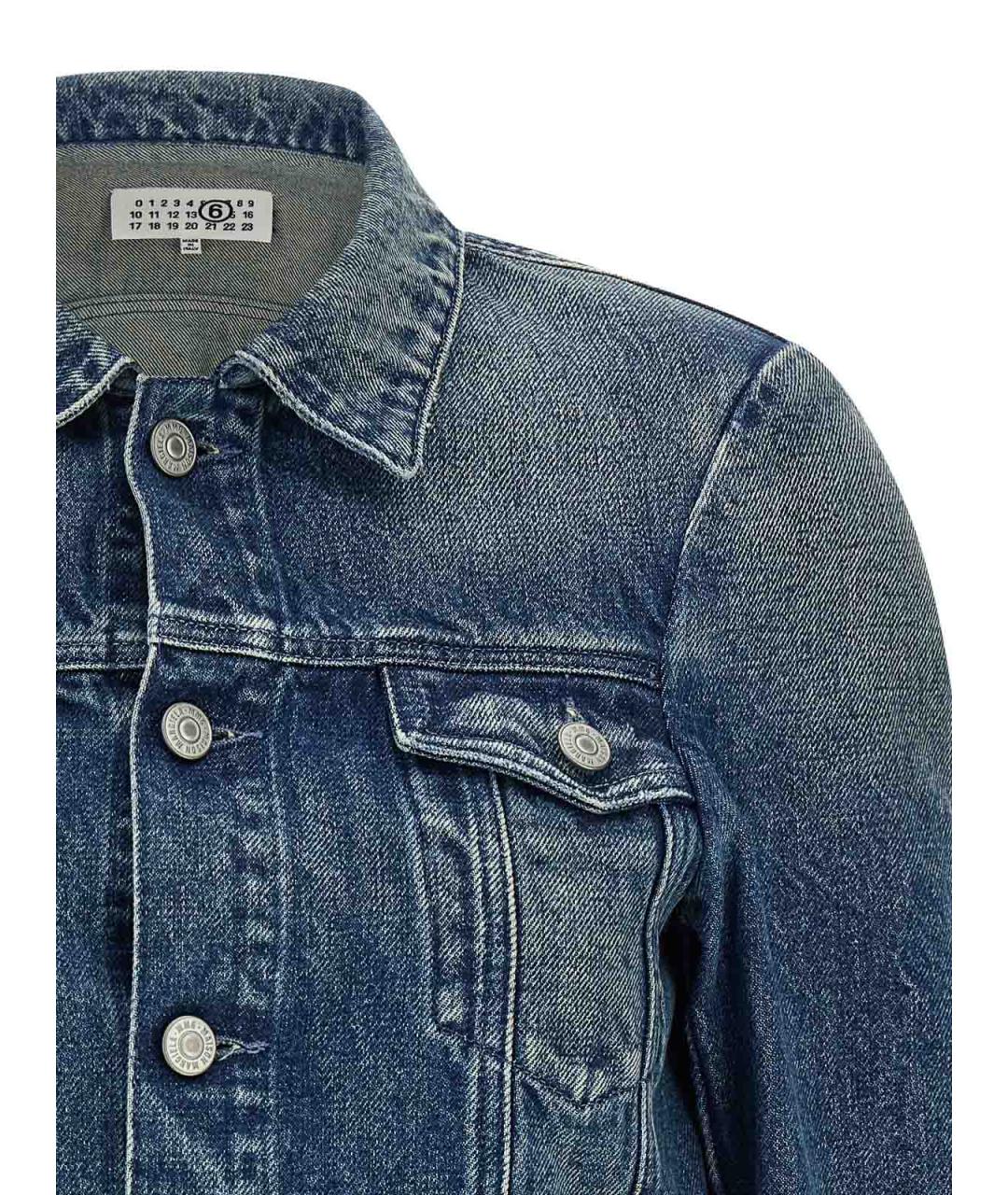 MM6 MAISON MARGIELA Синяя хлопковая куртка, фото 3