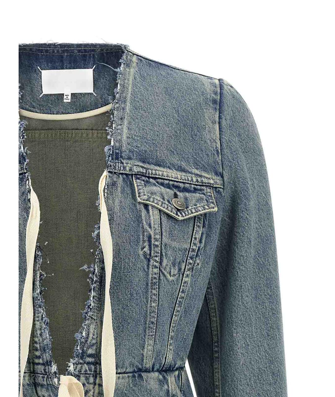 MAISON MARGIELA Голубая хлопковая куртка, фото 3