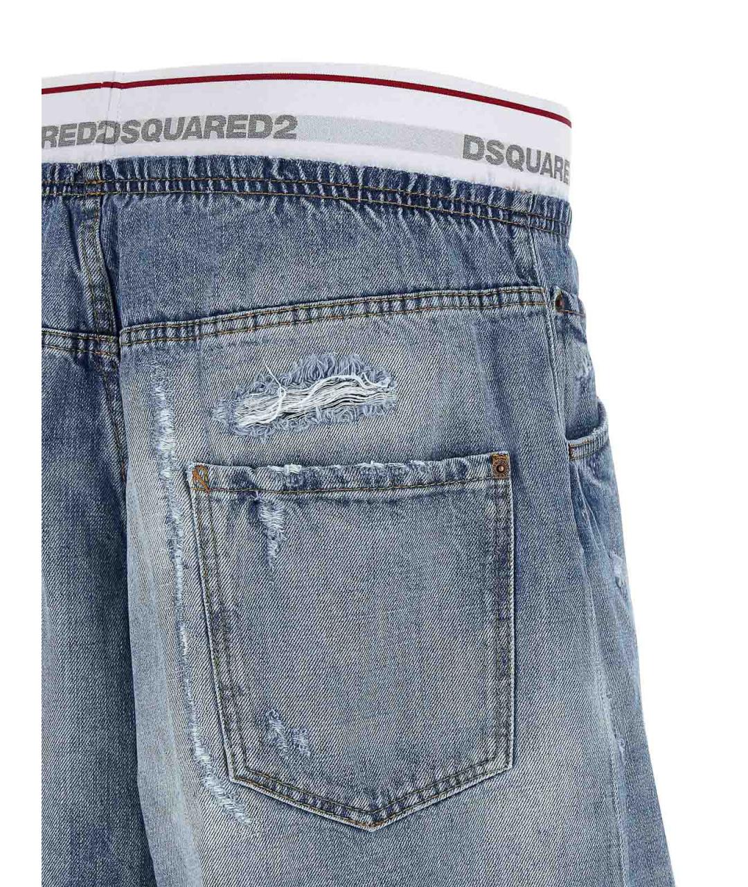 DSQUARED2 Синие хлопковые шорты, фото 4