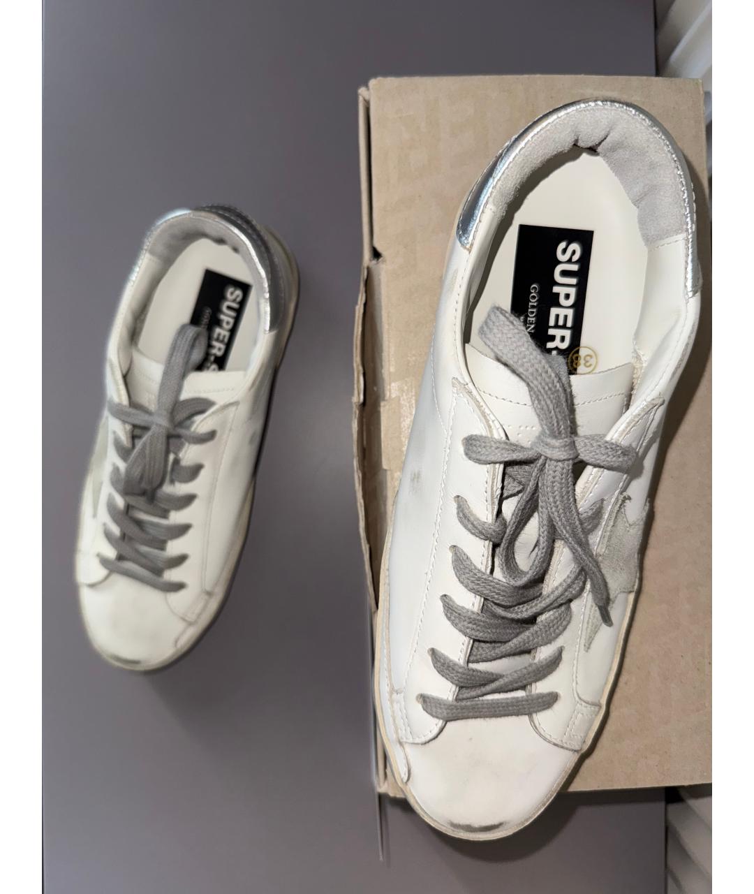 GOLDEN GOOSE DELUXE BRAND Белые кожаные кеды, фото 8