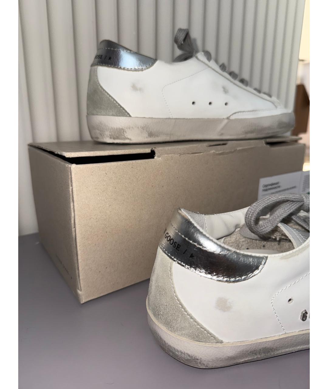 GOLDEN GOOSE DELUXE BRAND Белые кожаные кеды, фото 9