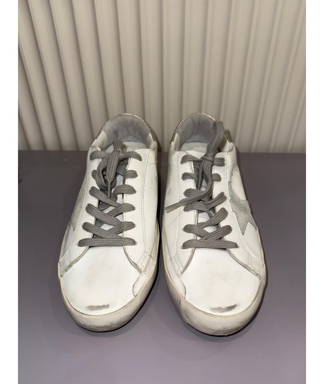 GOLDEN GOOSE DELUXE BRAND Белые кожаные кеды, фото 2