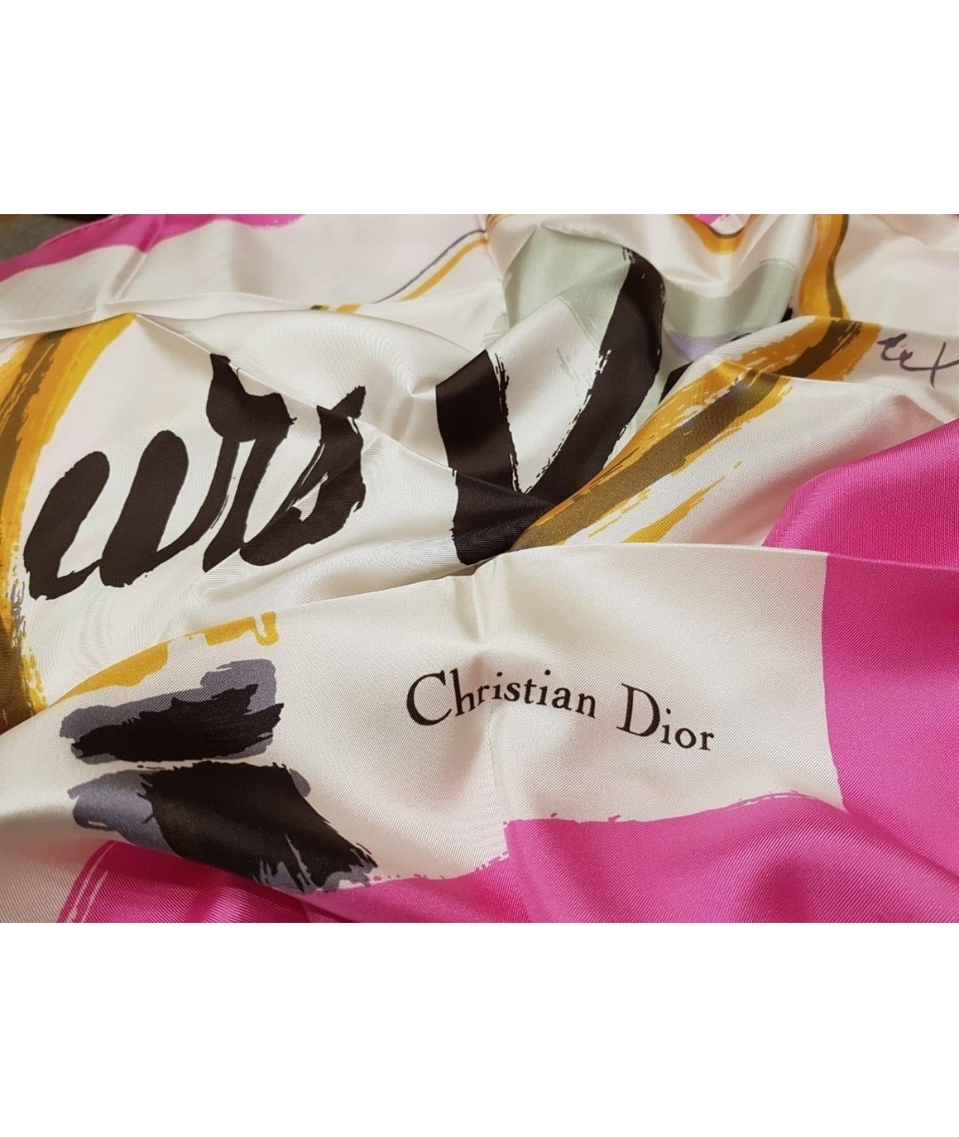 CHRISTIAN DIOR PRE-OWNED Мульти шелковый шарф, фото 3