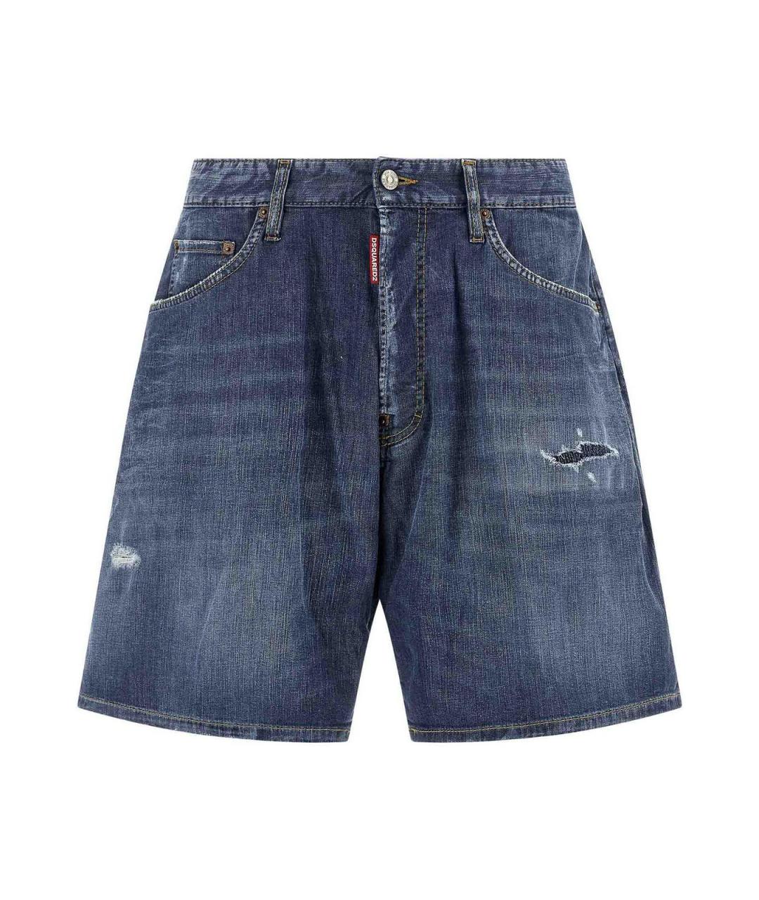 DSQUARED2 Синие хлопковые шорты, фото 1