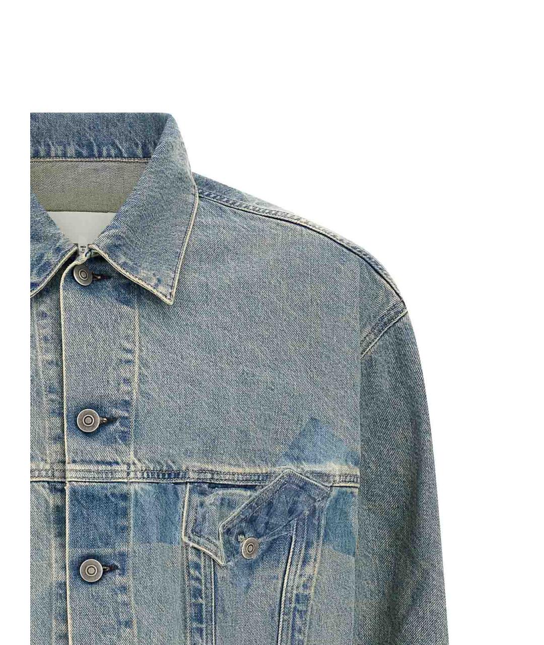 MAISON MARGIELA Голубая хлопковая куртка, фото 3