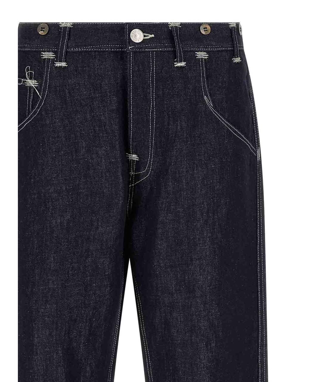 JUNYA WATANABE Темно-синие хлопковые прямые джинсы, фото 3