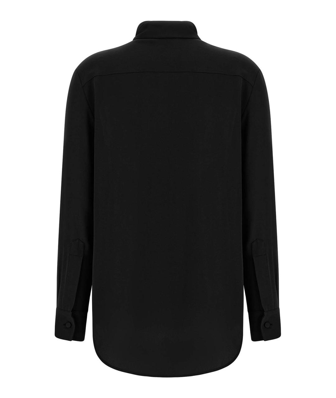 BALENCIAGA Черная шелковая блузы, фото 2