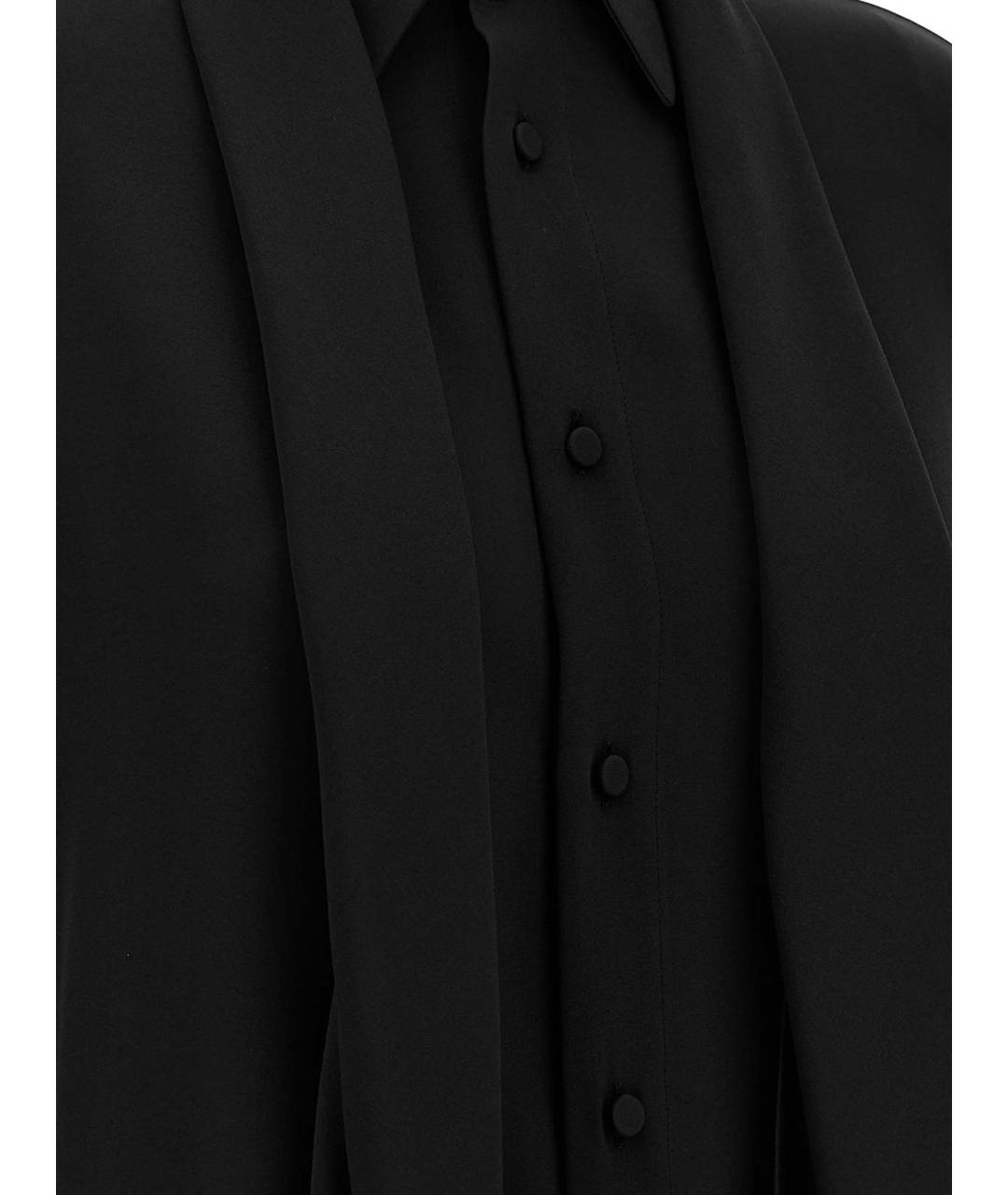 BALENCIAGA Черная шелковая блузы, фото 5