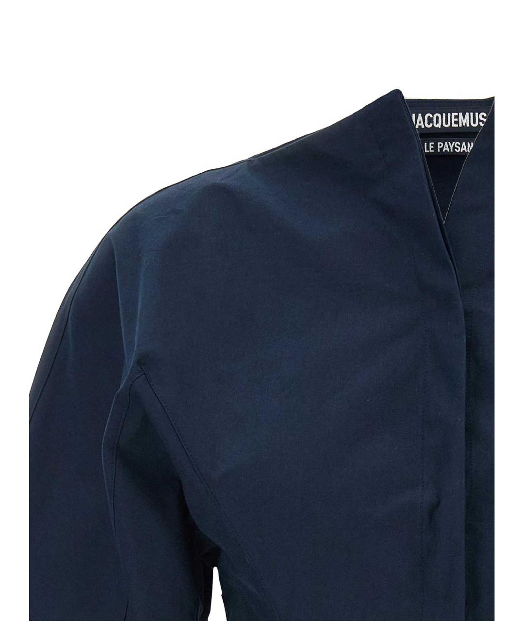 JACQUEMUS Синяя хлопковая рубашка, фото 3