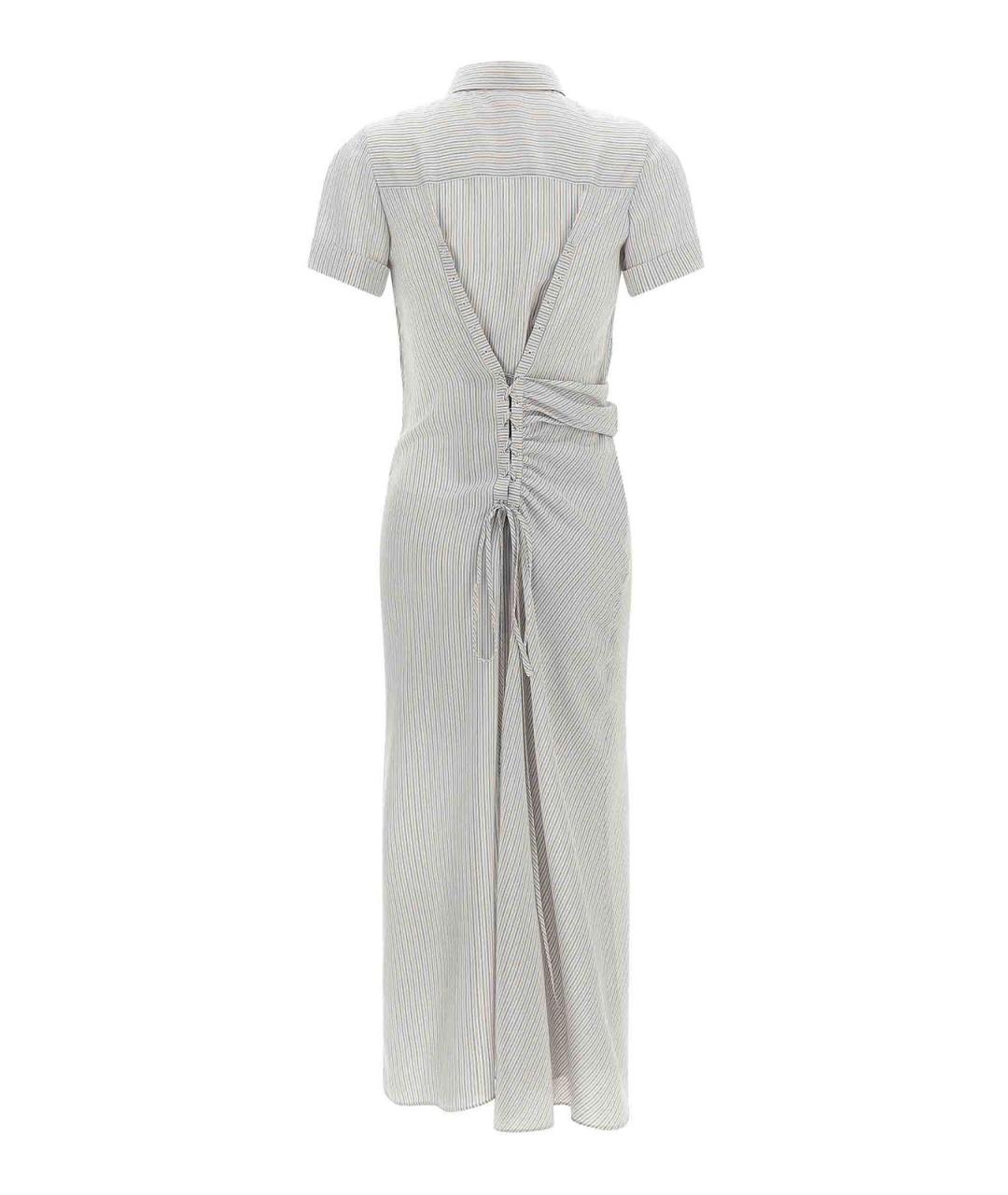 ALEXANDER MCQUEEN Мульти шелковое платье, фото 2