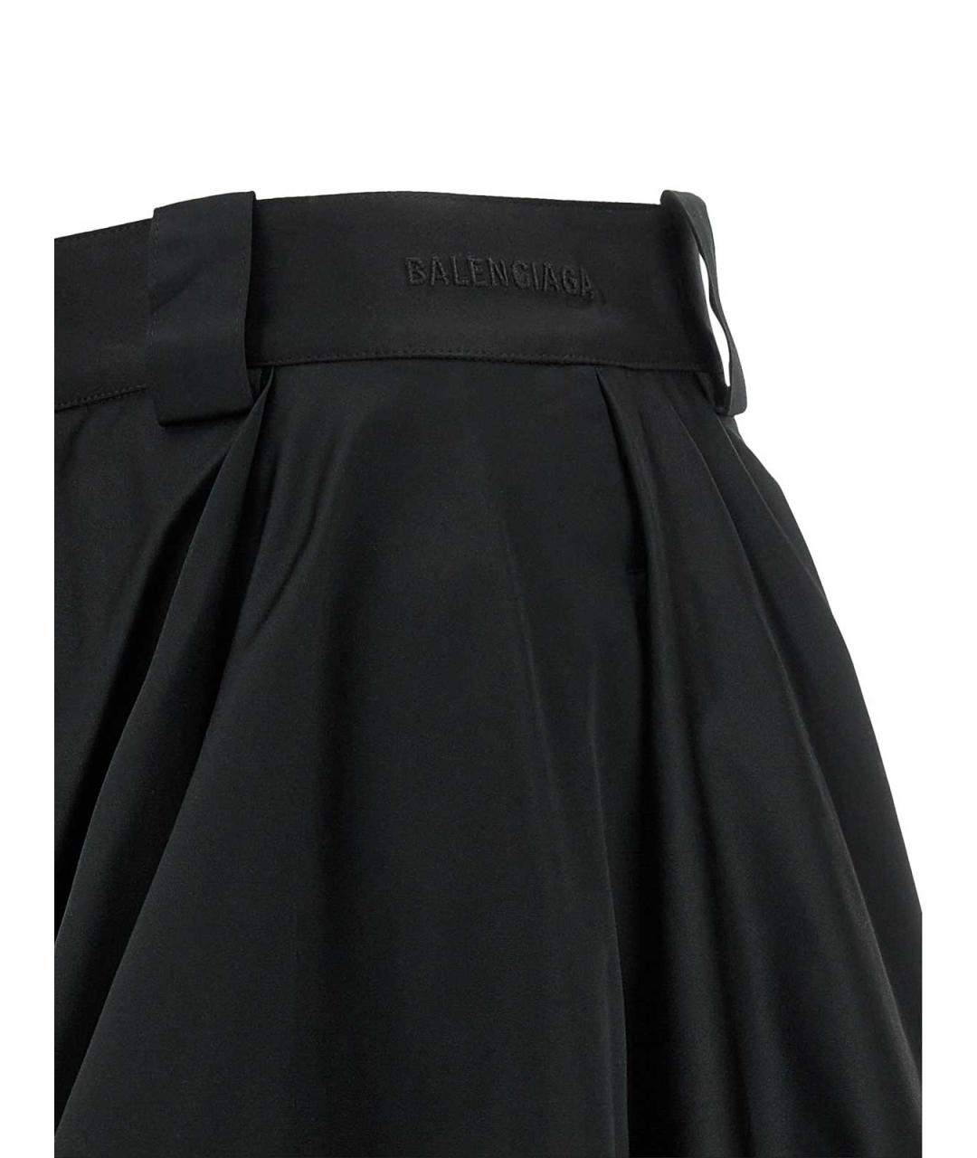 BALENCIAGA Черные шелковые шорты, фото 5