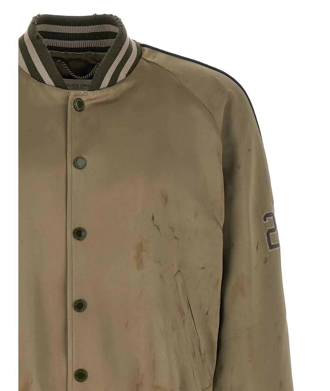 GOLDEN GOOSE DELUXE BRAND Хаки шерстяная куртка, фото 3