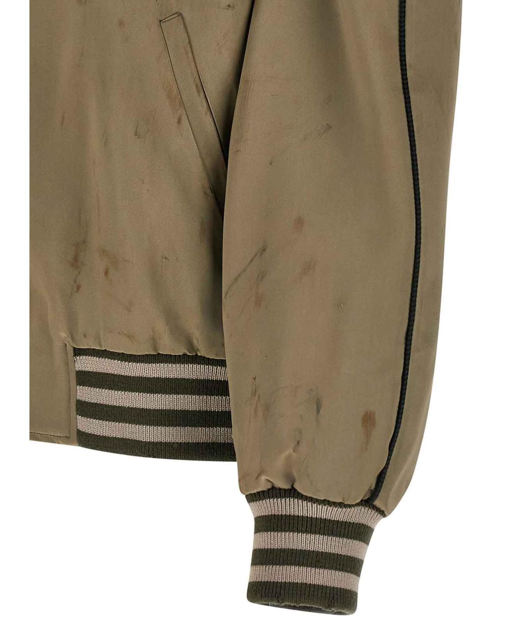 GOLDEN GOOSE DELUXE BRAND Хаки шерстяная куртка, фото 4