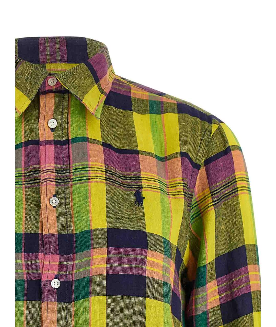 POLO RALPH LAUREN Мульти льняная рубашка, фото 3