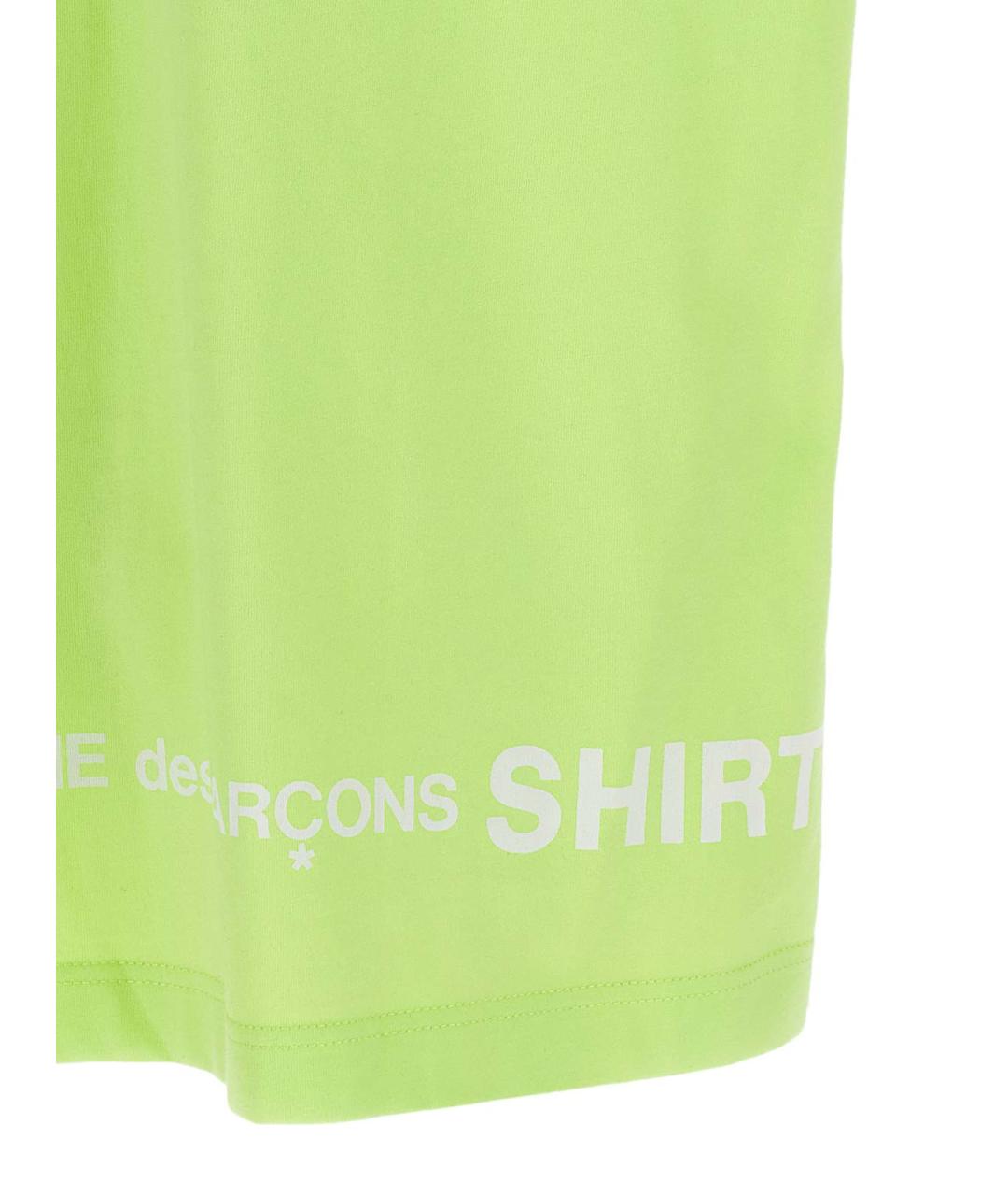 COMME DES GARÇONS Зеленая хлопковая футболка, фото 4