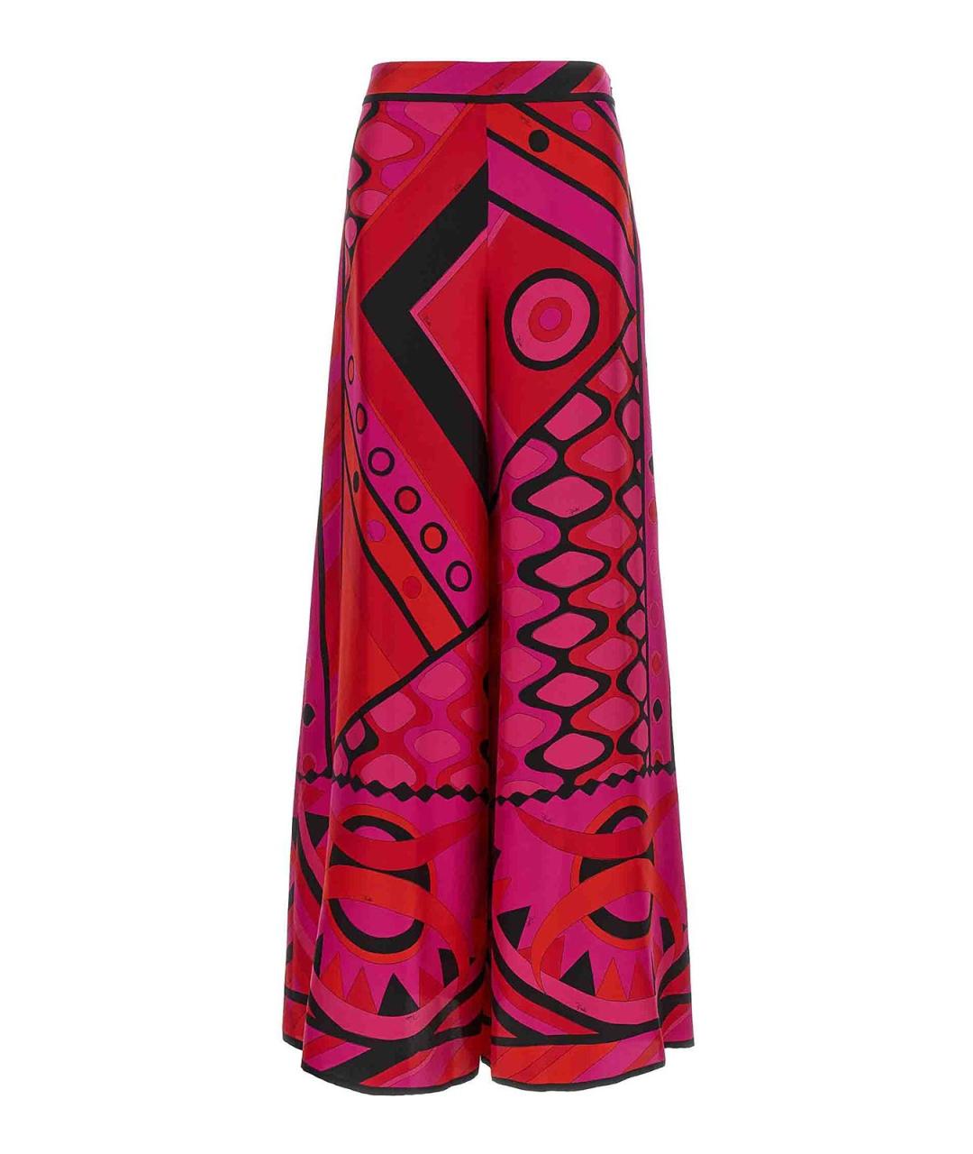 EMILIO PUCCI Мульти шелковые брюки широкие, фото 1