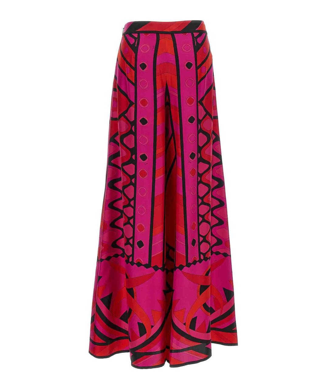 EMILIO PUCCI Мульти шелковые брюки широкие, фото 2