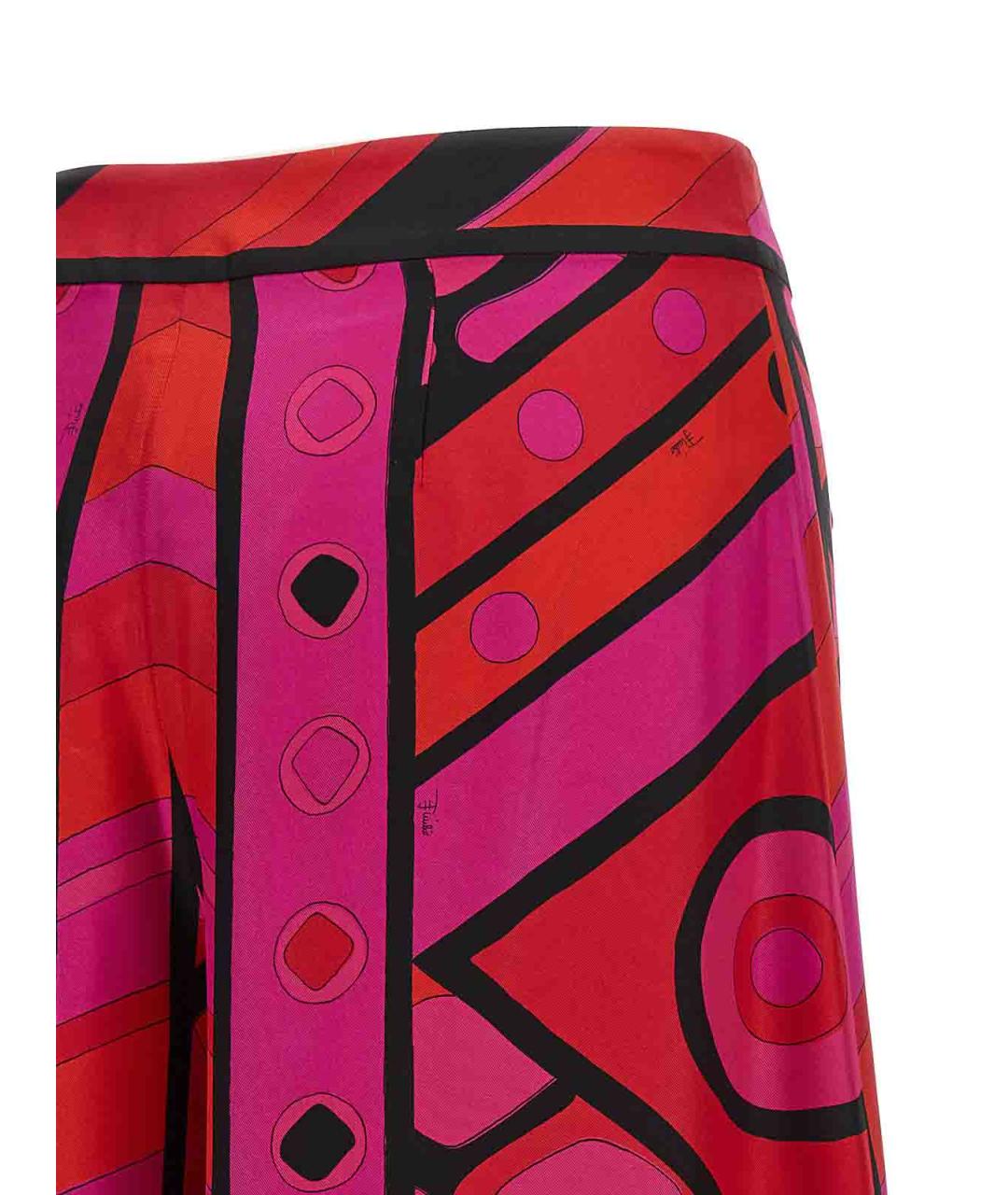 EMILIO PUCCI Мульти шелковые брюки широкие, фото 4