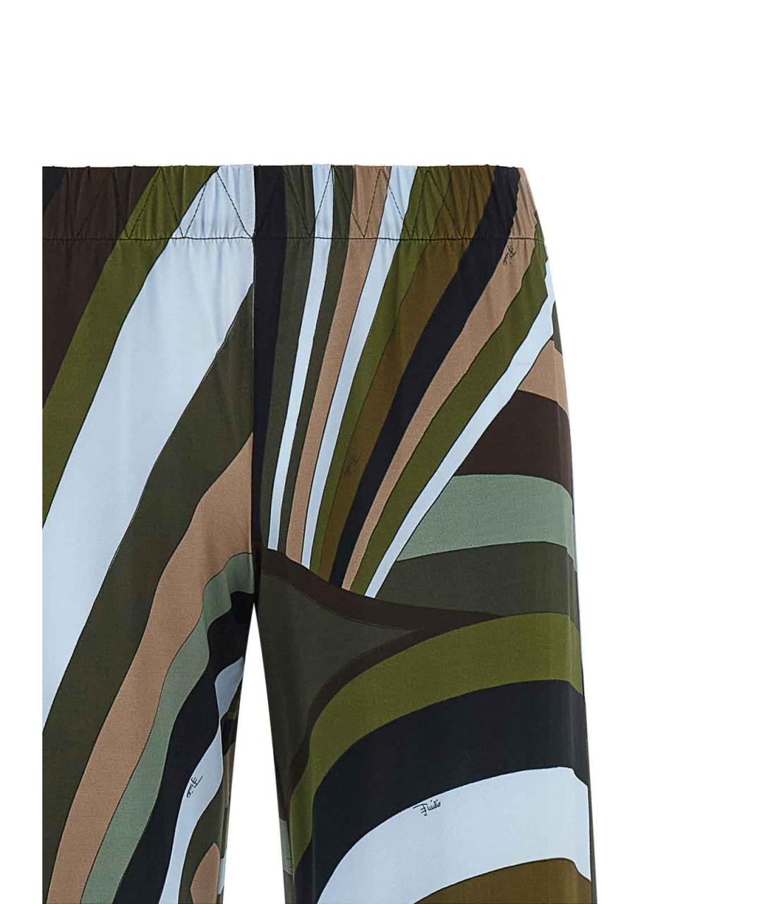 EMILIO PUCCI Мульти вискозные прямые брюки, фото 3
