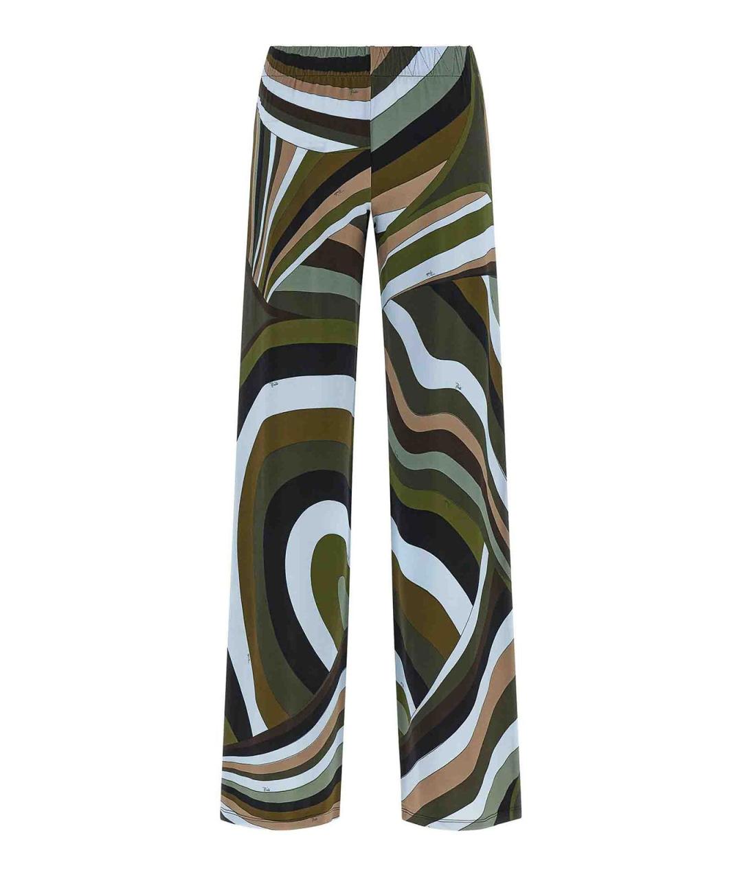 EMILIO PUCCI Мульти вискозные прямые брюки, фото 2