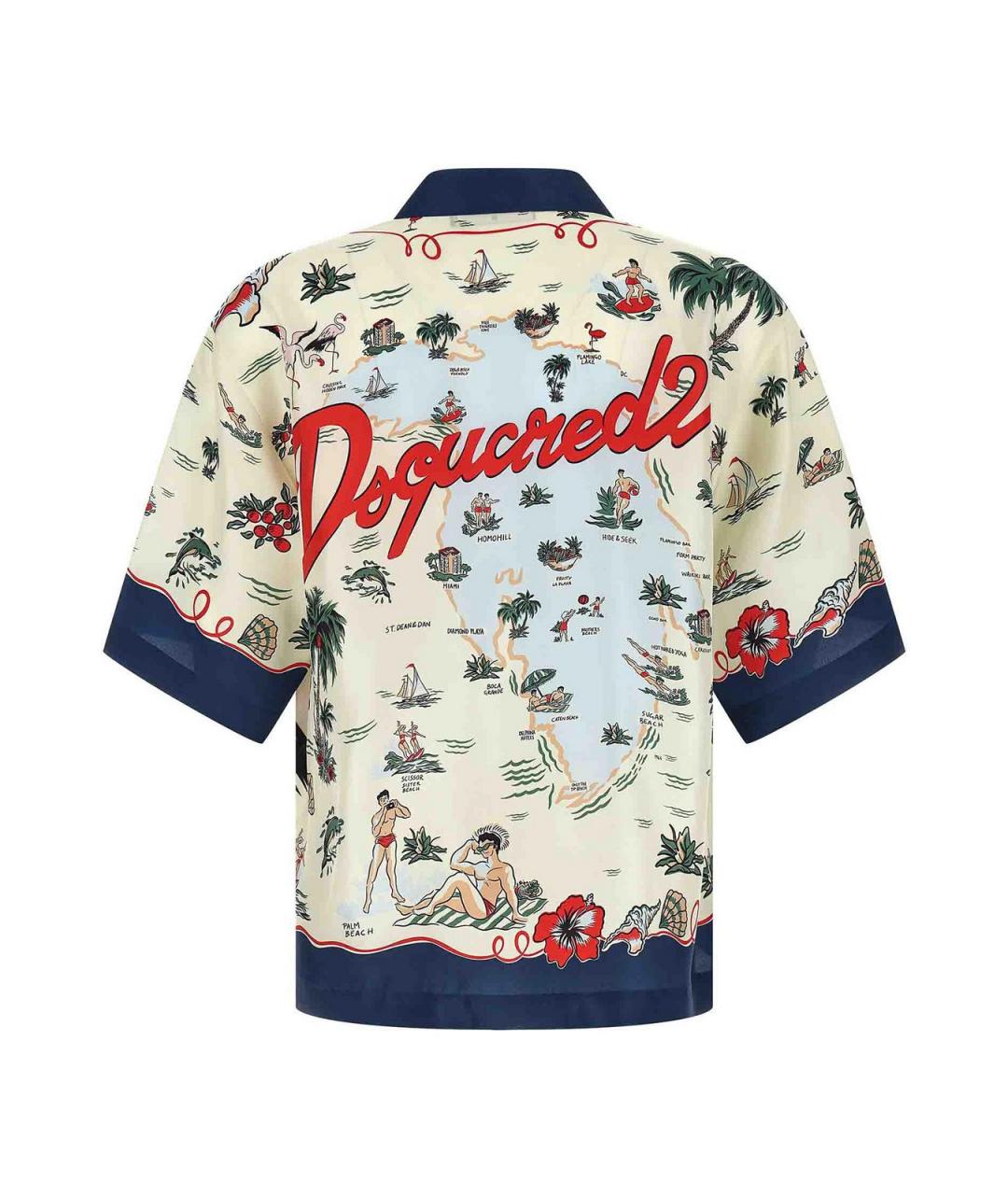 DSQUARED2 Мульти шелковая кэжуал рубашка, фото 2