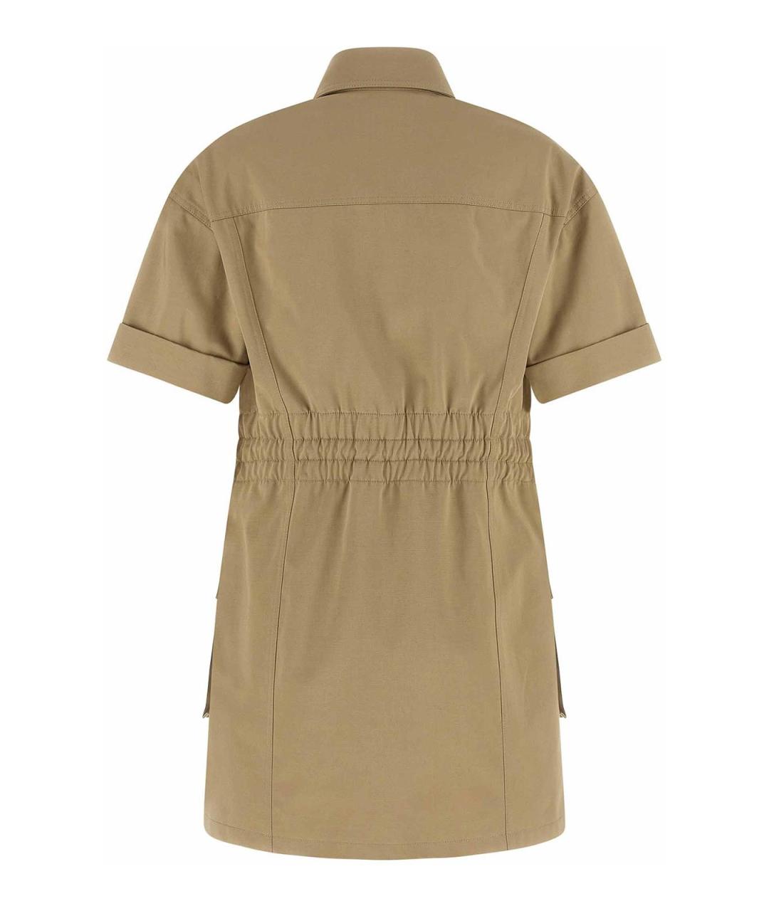 BALMAIN Бежевое хлопковое повседневное платье, фото 2
