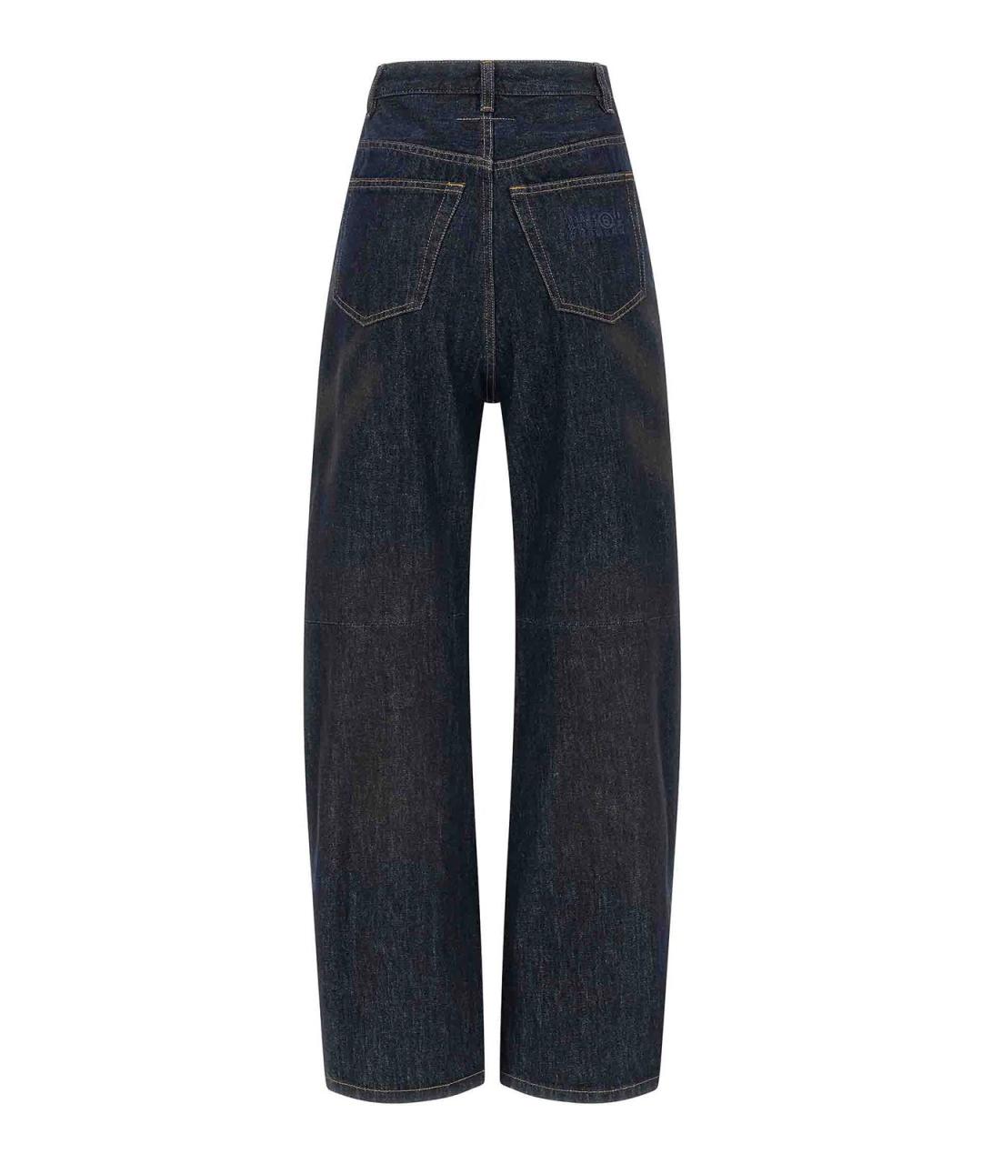 MM6 MAISON MARGIELA Темно-синие хлопковые прямые джинсы, фото 2