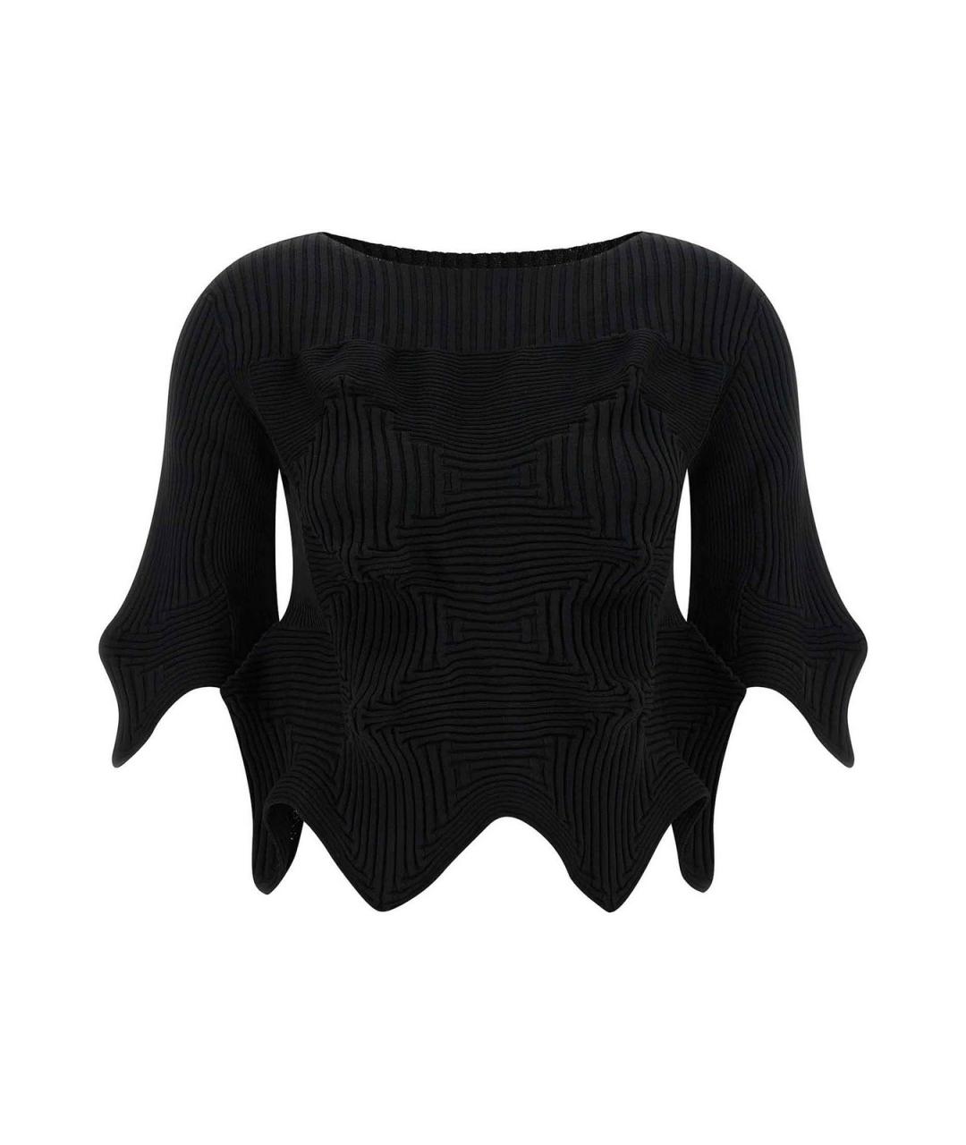 ISSEY MIYAKE Черная полиэстеровая футболка, фото 1