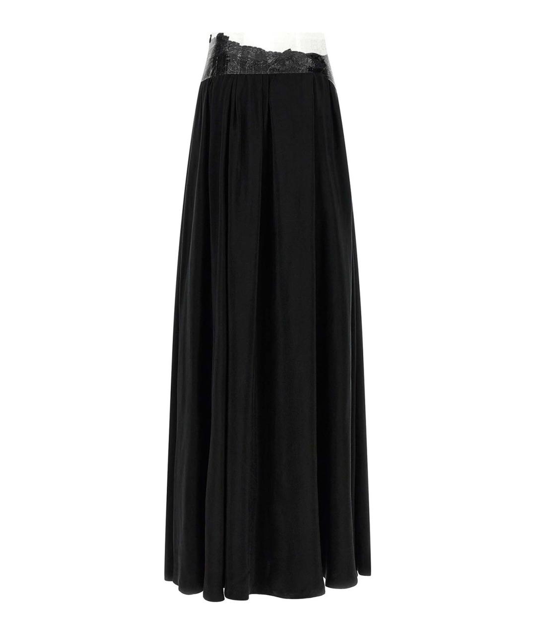 MAISON MARGIELA Черная вискозная юбка макси, фото 2