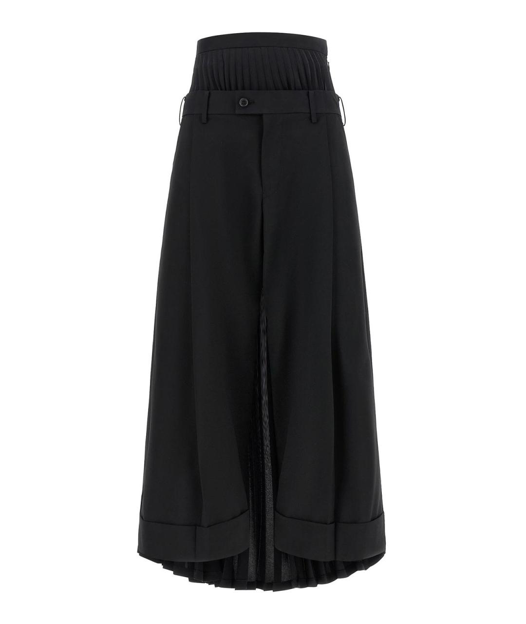 JUNYA WATANABE Черные шерстяные брюки широкие, фото 1