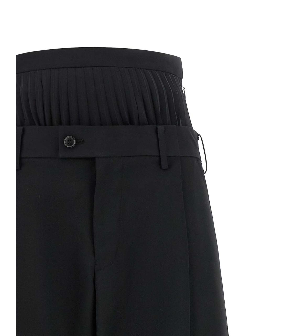 JUNYA WATANABE Черные шерстяные брюки широкие, фото 3
