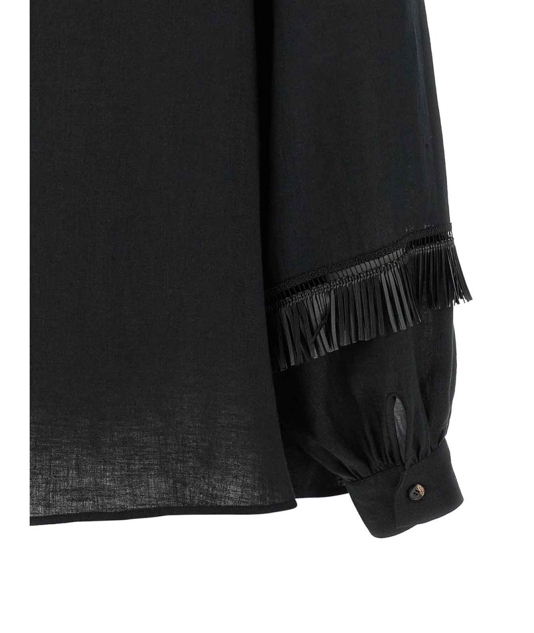 KITON Черная льняная рубашка, фото 4