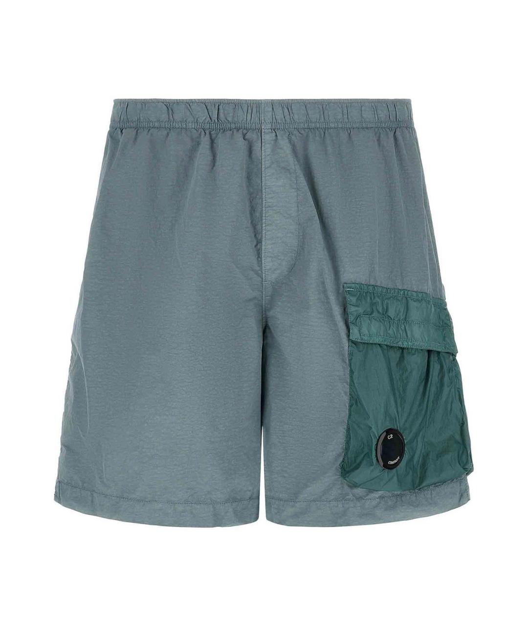 CP COMPANY Голубые полиамидовые шорты, фото 1