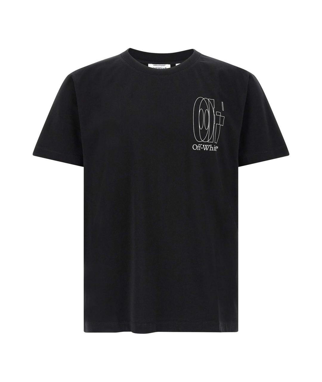 OFF-WHITE Черная хлопковая футболка, фото 1