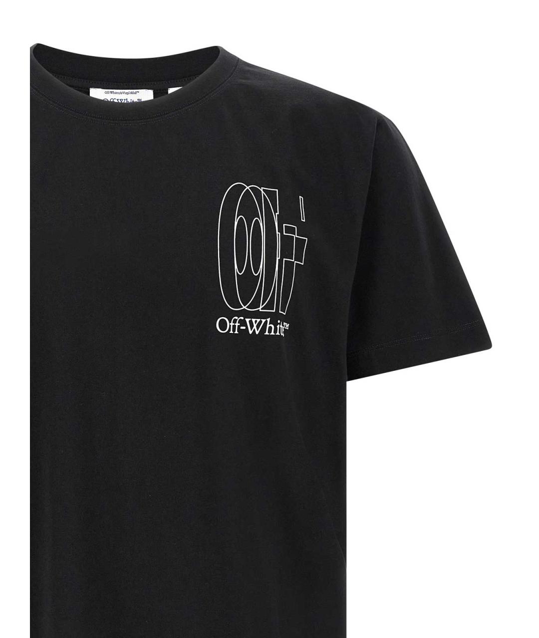 OFF-WHITE Черная хлопковая футболка, фото 3