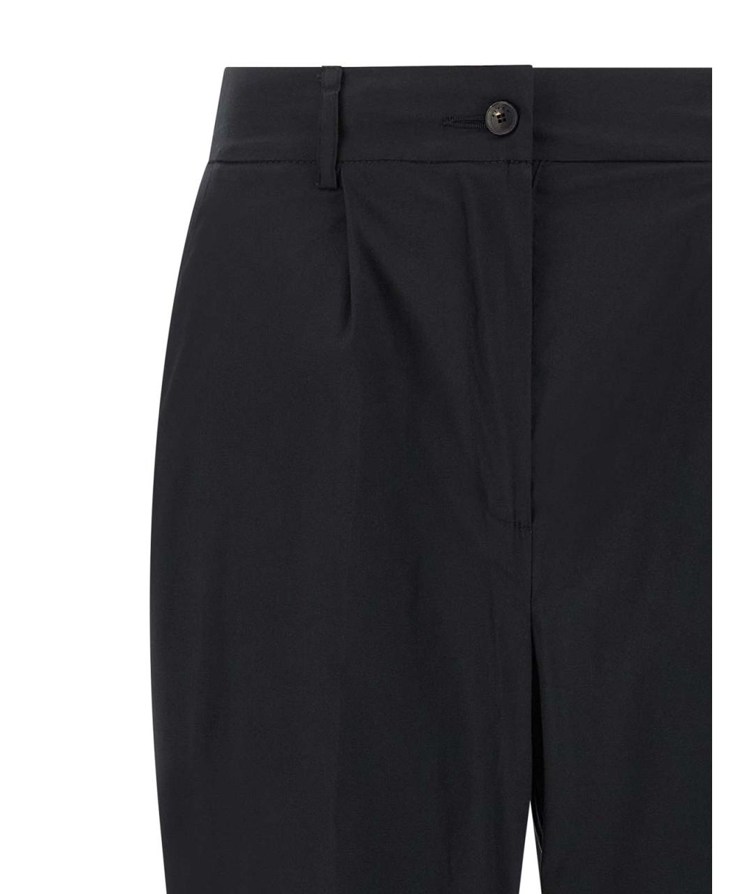 KITON Черные хлопковые прямые брюки, фото 3