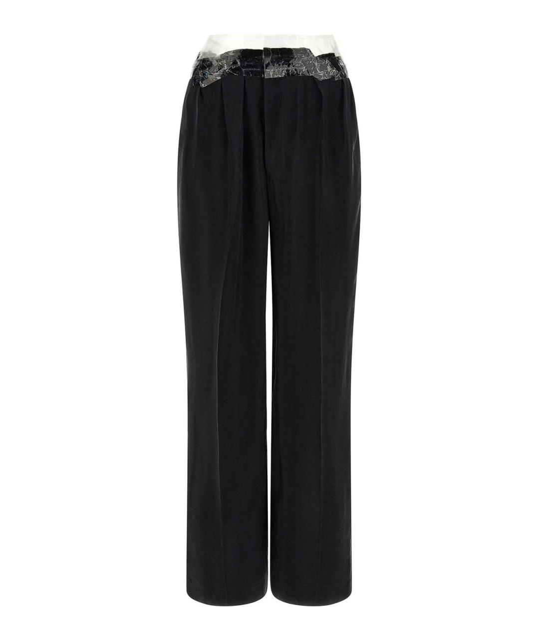 MAISON MARGIELA Черные вискозные прямые брюки, фото 1