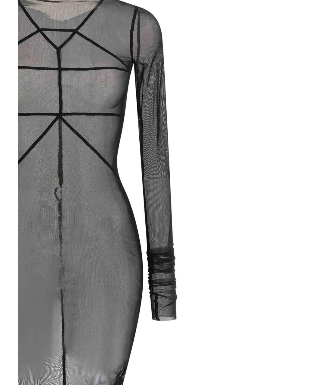 RICK OWENS Черное полиамидовое вечернее платье, фото 3