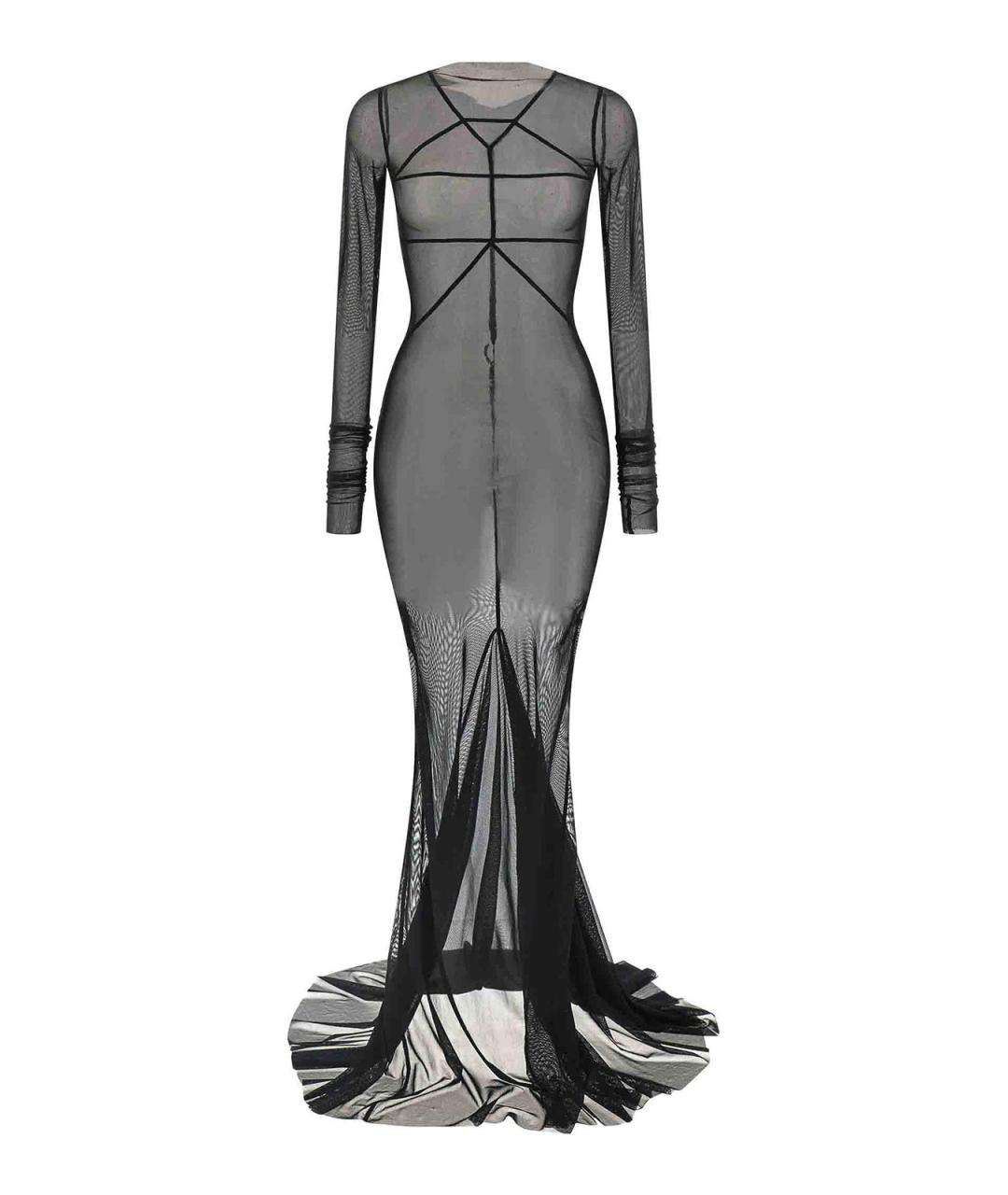 RICK OWENS Черное полиамидовое вечернее платье, фото 1