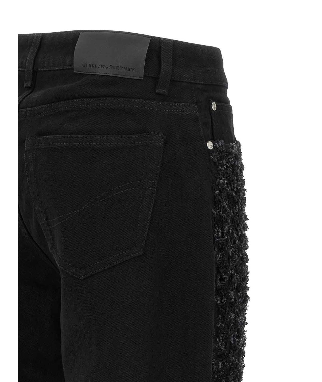 STELLA MCCARTNEY Черные хлопковые прямые джинсы, фото 4