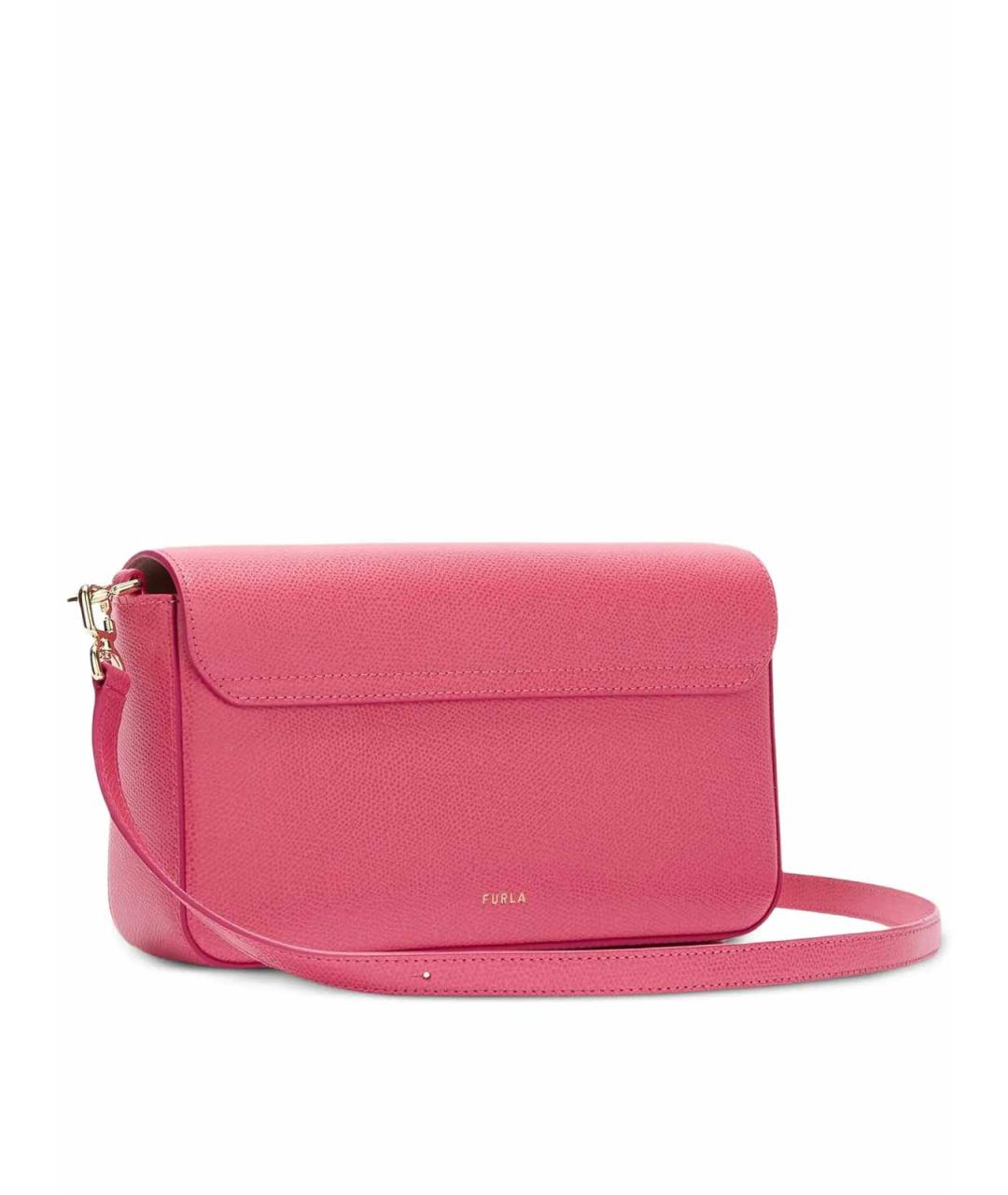 FURLA Розовая кожаная сумка через плечо, фото 4