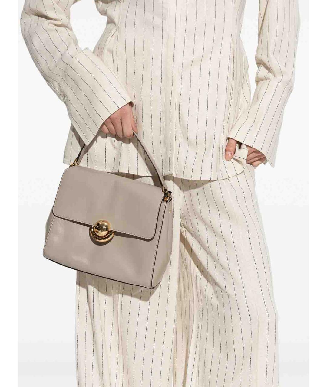 FURLA Бежевая кожаная сумка через плечо, фото 2