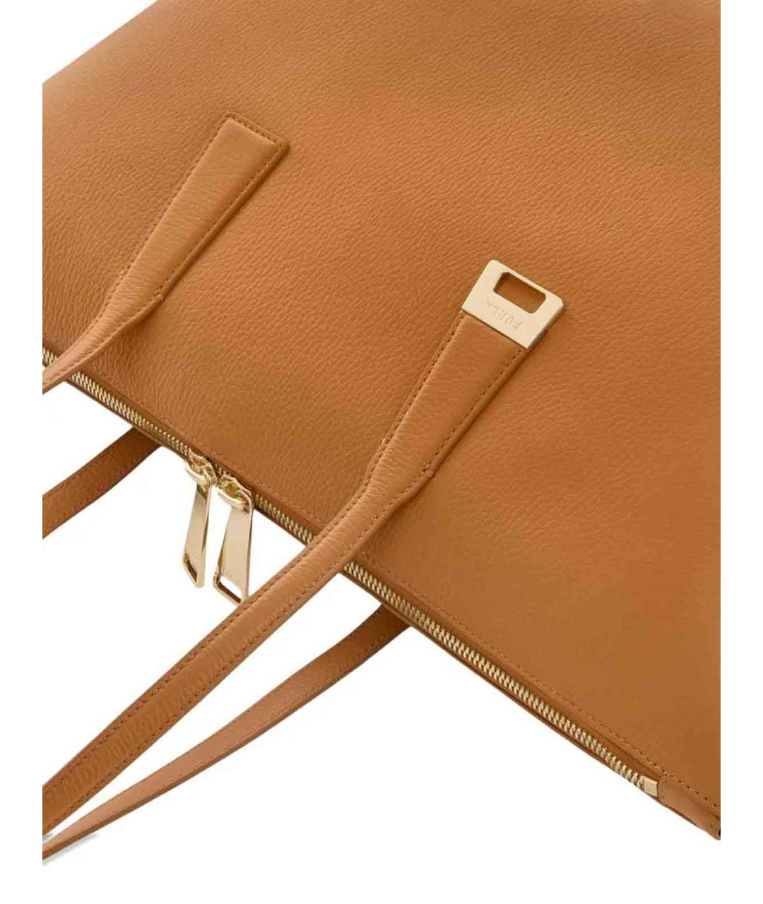 FURLA Коричневая кожаная сумка тоут, фото 5